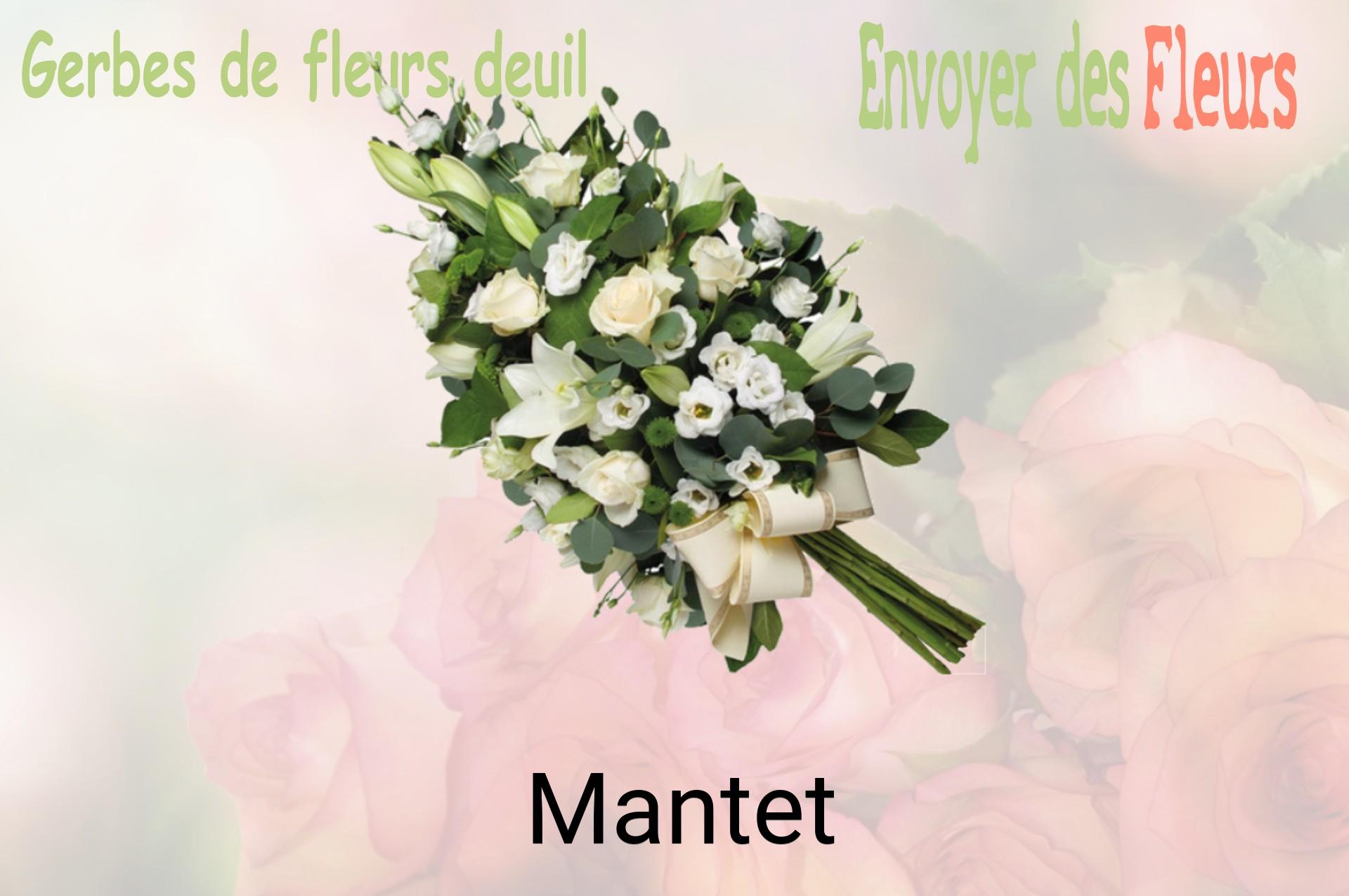 Gerbe de fleurs de deuil livrée à Mantet